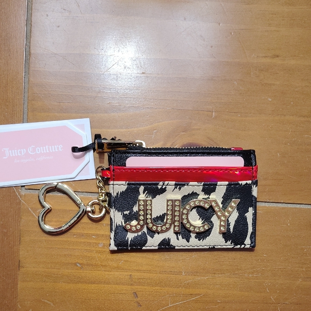 Juicy Couture Red and Black Key Card Holder Accessory